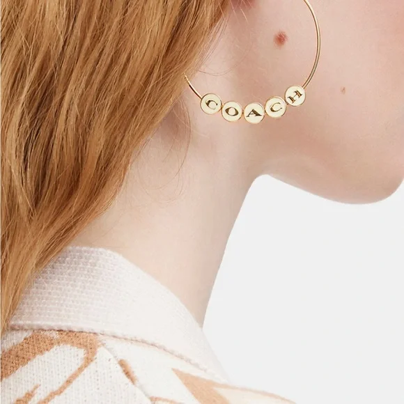 Coach Coach Enamel Hoop Earrings, NWT!!! - Picture 2 of 3